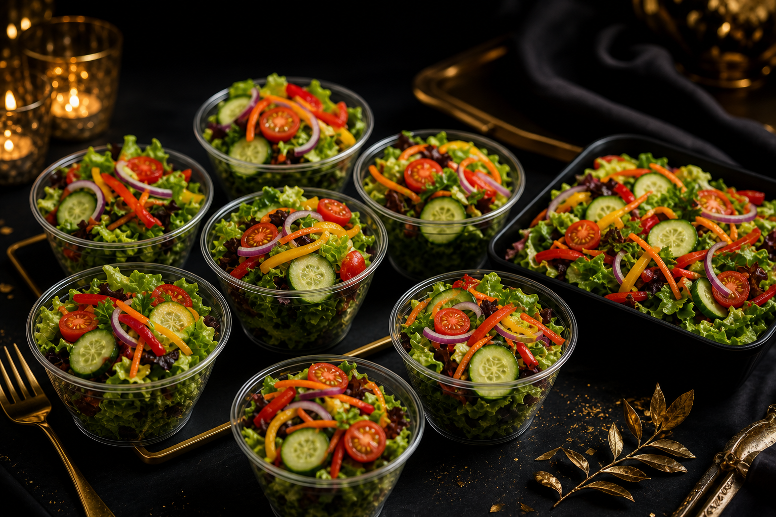 Fresh garden salad with colourful vegetables