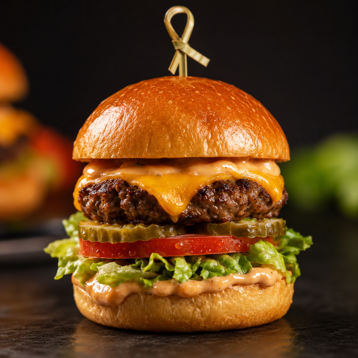 Mini halal beef slider with cheddar and vegetables