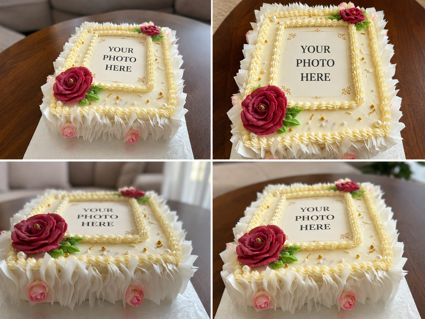 Rectangular custom edible photo cake